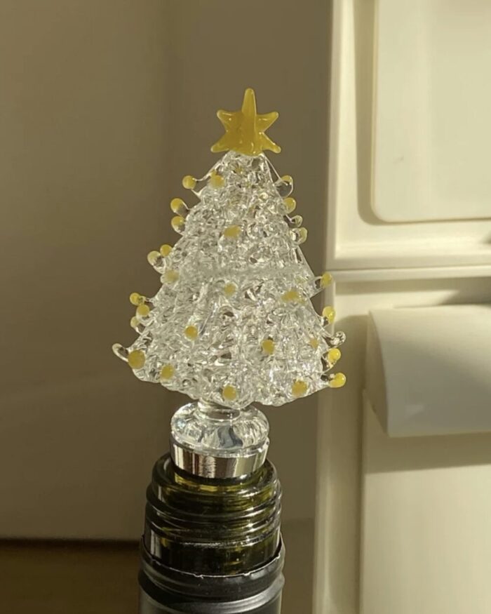 Xmas glass tree bottle stopper - 画像 (6)