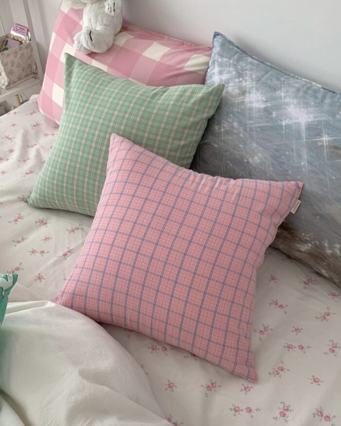 tartan check cushion cover - 画像 (2)