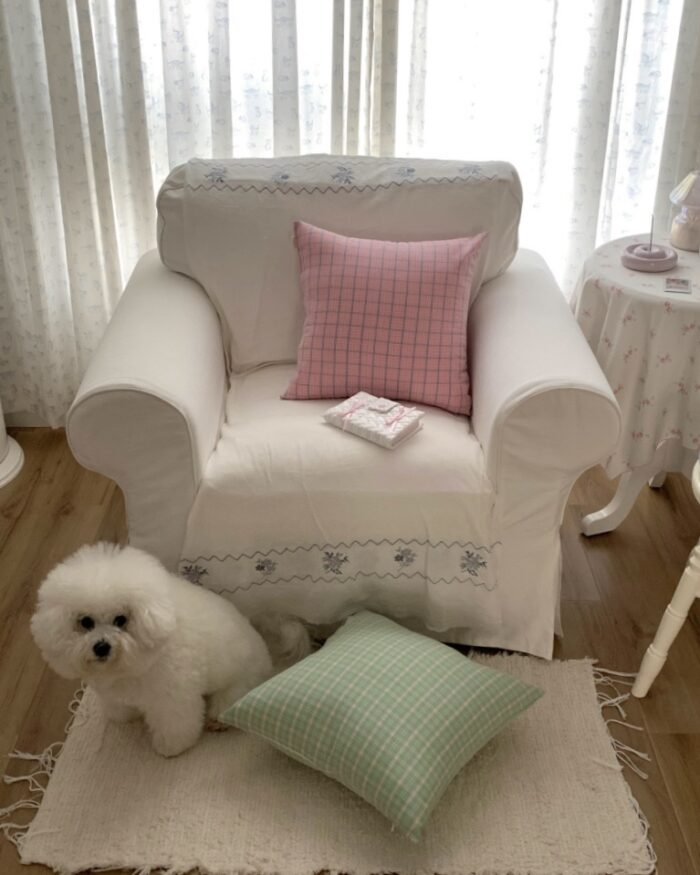 tartan check cushion cover - 画像 (10)