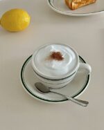 green round tea cup&saucer