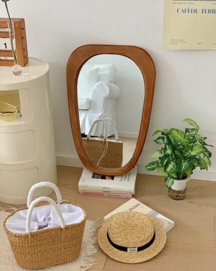 natural shape wall mirror