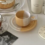 orange cream mug&saucer