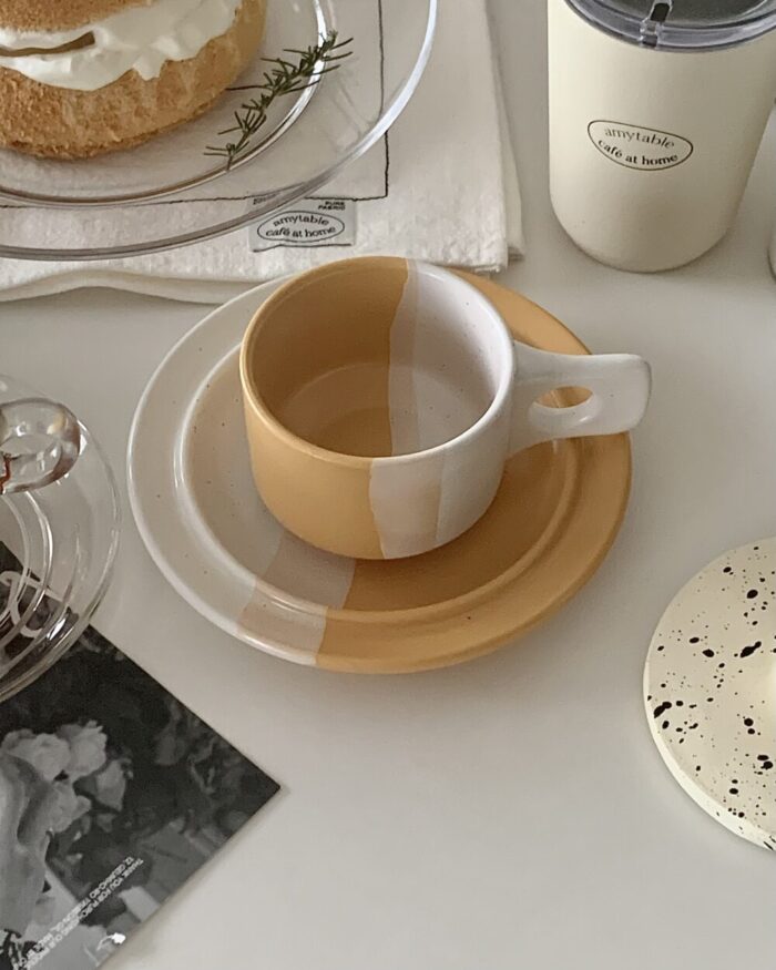 orange cream mug&saucer - 画像 (4)
