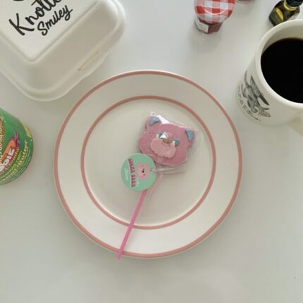 baby peach rim plate