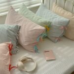 gingham tie pillowcase