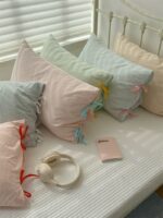 gingham tie pillowcase