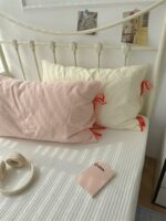 gingham tie pillowcase - 画像 (2)