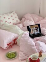 stripe tie bedding cover set