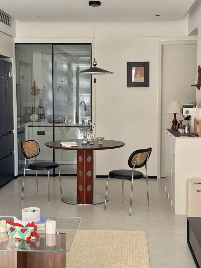 trio round wood table - 画像 (7)