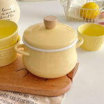 butter enamel cooking pan