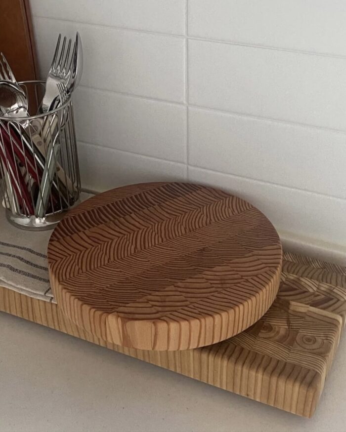 larchwood round cutting board - 画像 (29)