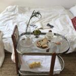 vintage oval glass trolley