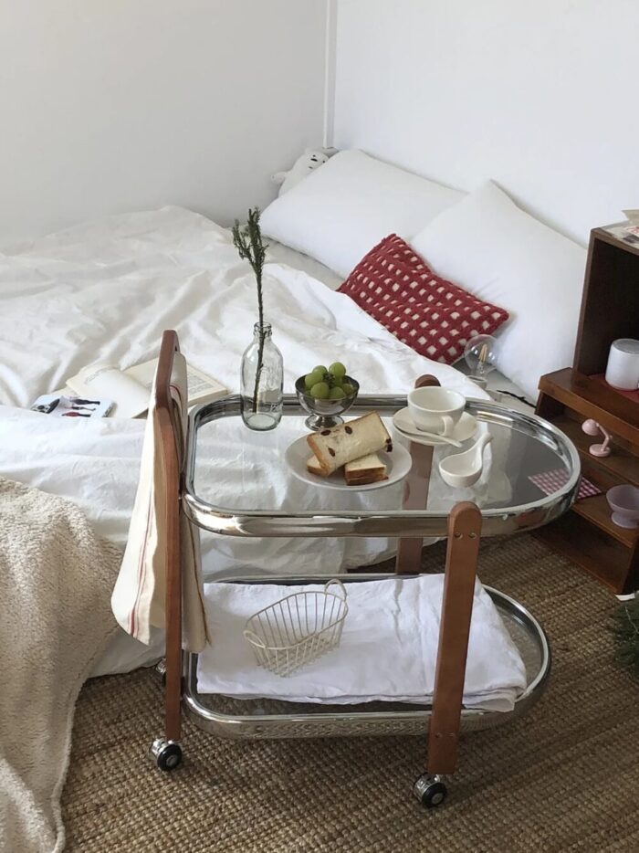 vintage oval glass trolley - 画像 (4)