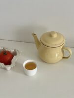 butter enamel tea pot