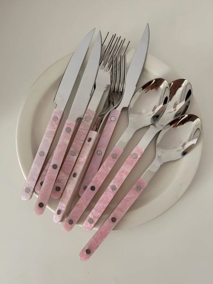 pink pearl cutlery - 画像 (2)