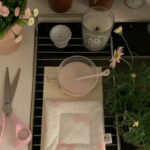 ribbon dot cushion coaster