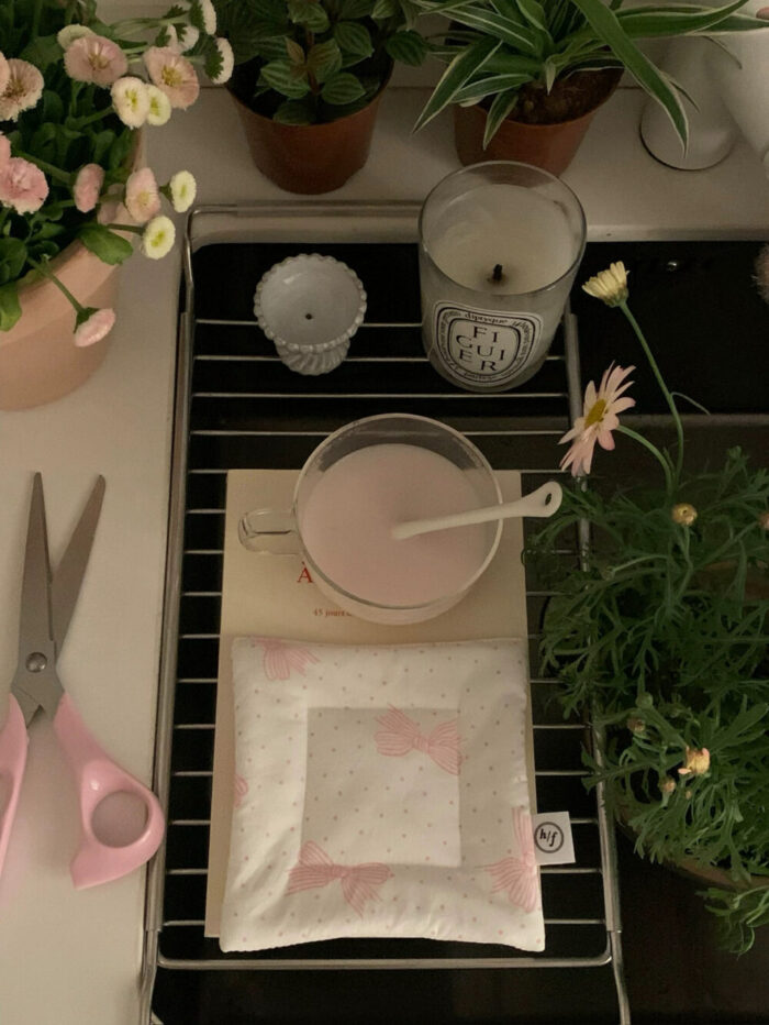 ribbon dot cushion coaster - 画像 (6)