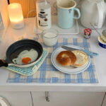 soft blue kitchen cloth