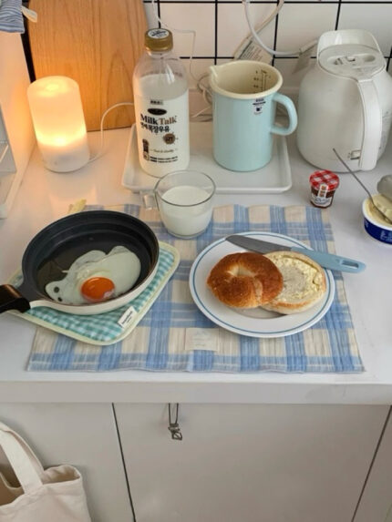 soft blue kitchen cloth