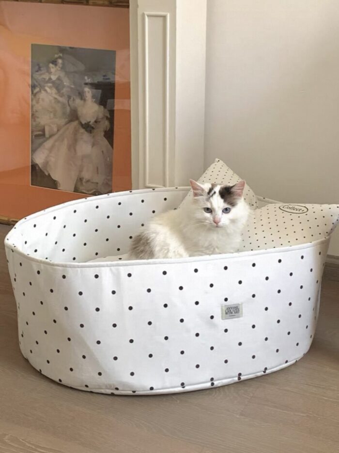 candy white dot pet bed - 画像 (6)
