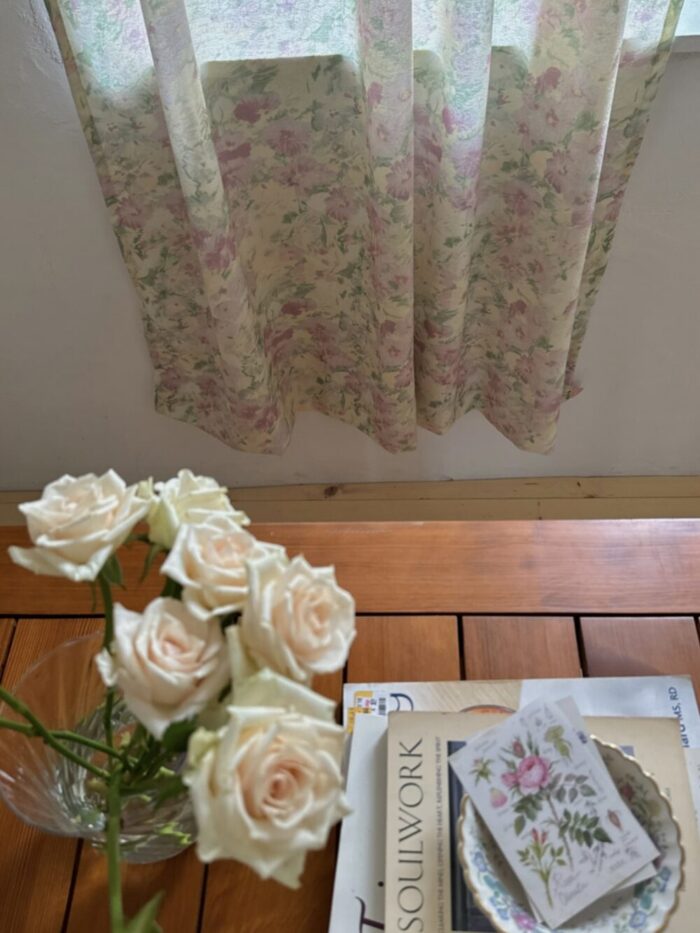 opértum lime lilac floral curtain - 画像 (3)