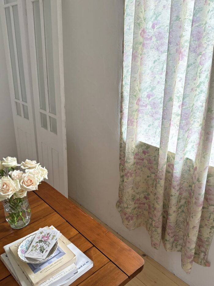opértum lime lilac floral curtain - 画像 (9)