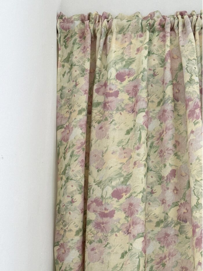 opértum lime lilac floral curtain - 画像 (5)
