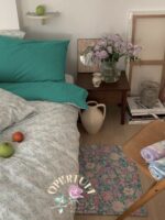 opértum green floral carpet