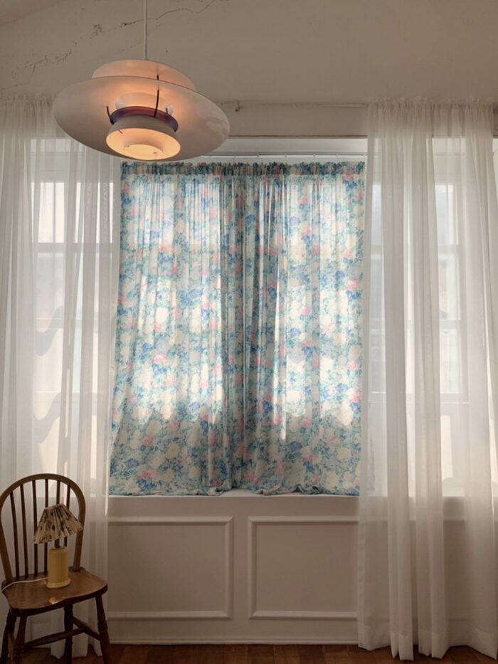 opértum turquoise rose curtain - 画像 (2)
