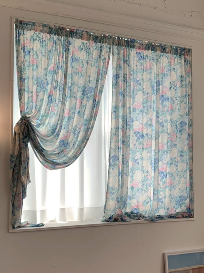 opértum turquoise rose curtain - 画像 (4)