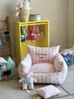 peach check pet bed - 画像 (6)