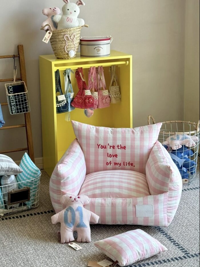 peach check pet bed - 画像 (6)