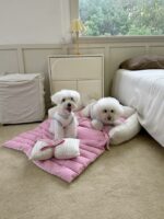 stripe ribbon pet bed - 画像 (2)