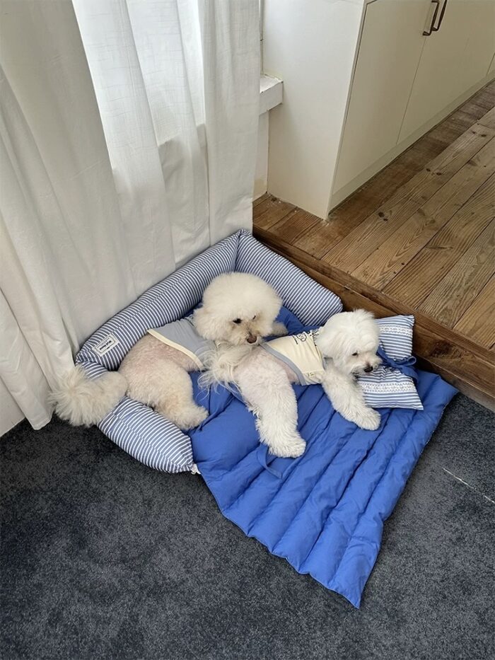 stripe ribbon pet bed - 画像 (4)