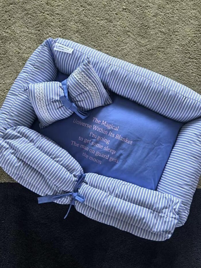 stripe ribbon pet bed - 画像 (7)