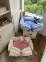 stripe ribbon pet bed - 画像 (13)