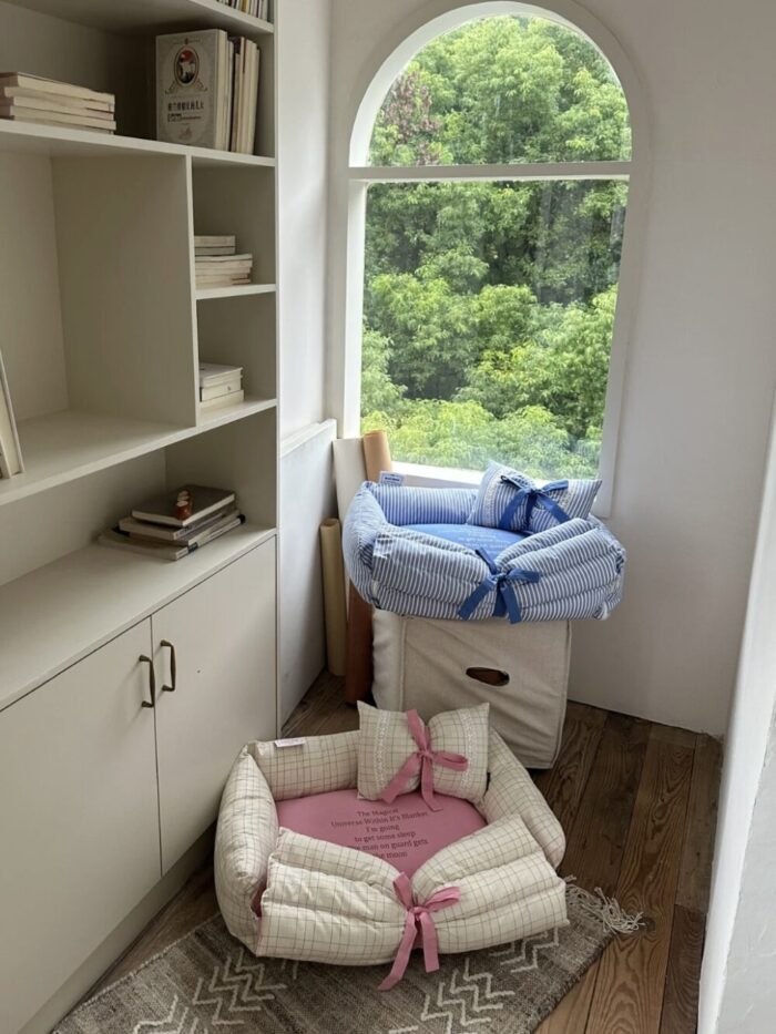 stripe ribbon pet bed - 画像 (14)