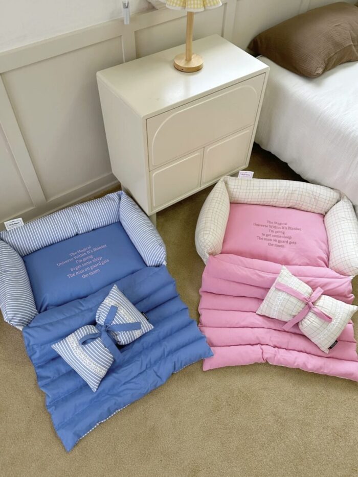 stripe ribbon pet bed - 画像 (8)