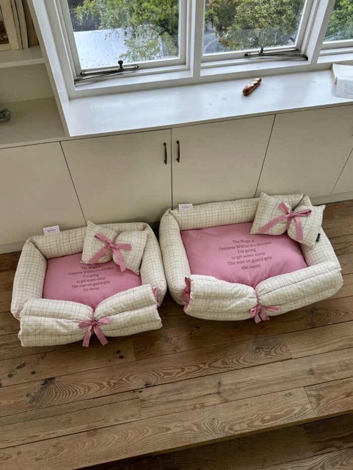 stripe ribbon pet bed - 画像 (11)