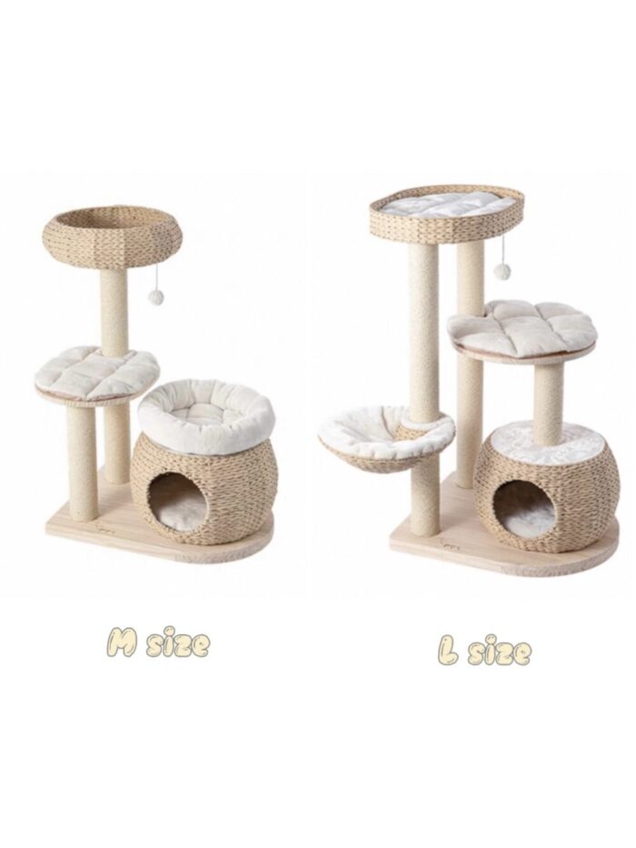 rattan cream cat tower - 画像 (9)