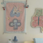 pastel drawing fabric poster