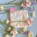 opértum yellow peach quilting pouch