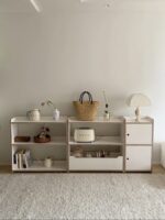 aery white wooden shelf